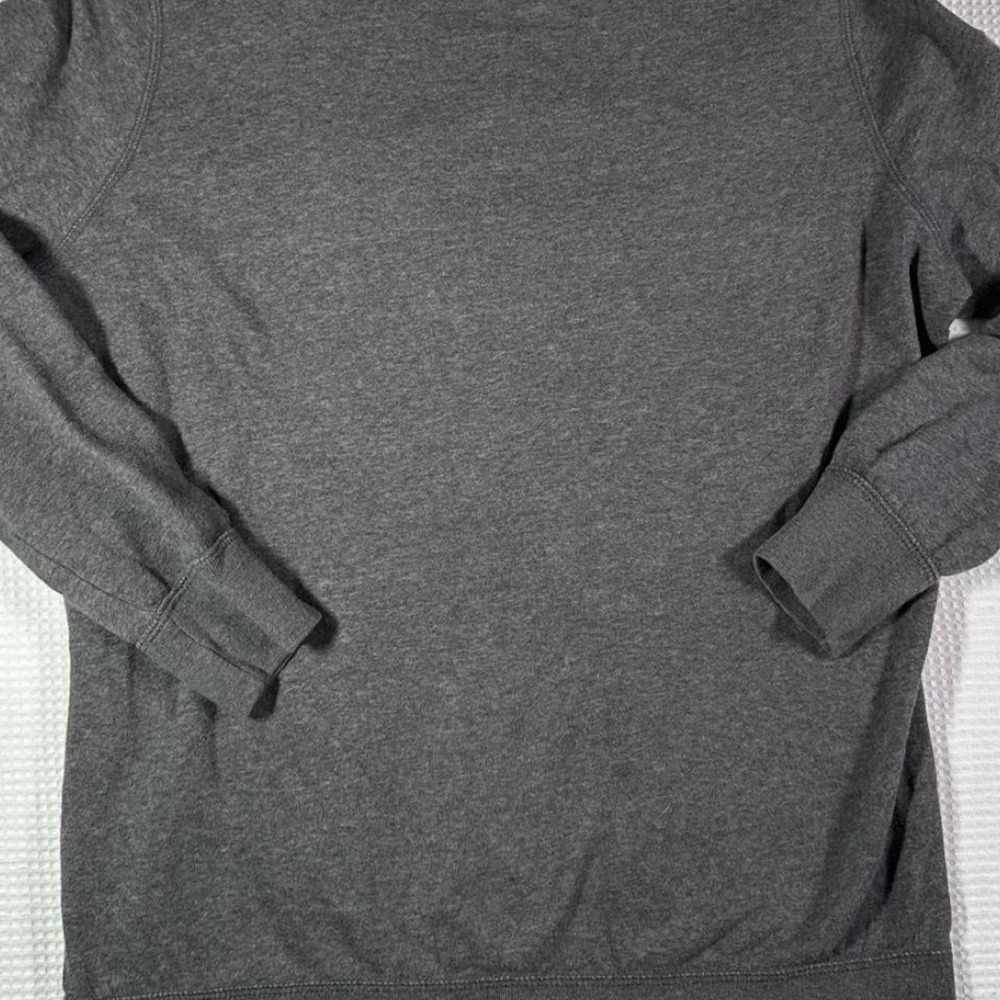 Gray Nike hoodie with white swoosh Size L Women's mock neck - Picture 3 of 4